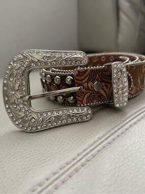B.B Simon Atlas Rhinestone cowgirl style belt